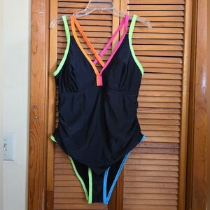 NWOT SHEIN Women's Tummy Control One Piece Swimsuit Size 1XL
